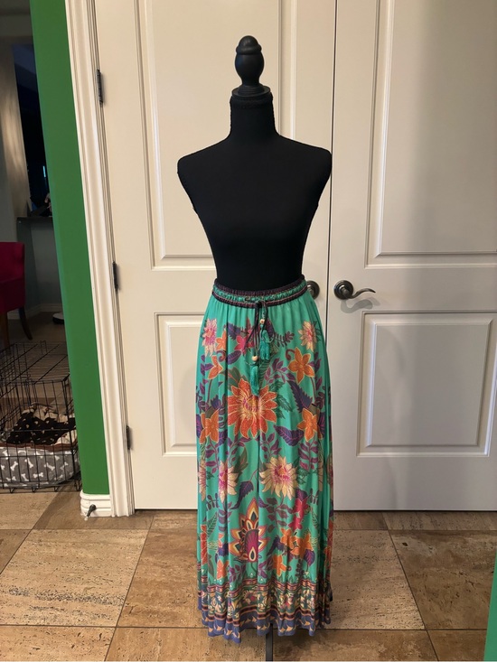 NATURAL LIFE Dresses & Skirts - NATURAL LIFE Teal Floral Tiered Maxi Skirt